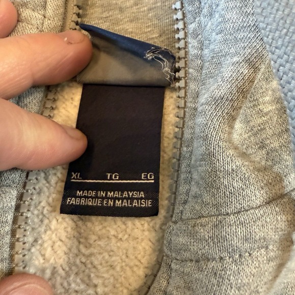 Vintage 80s Blue Tag Nike Swoosh Full Zip Hoodie Sweatshirt XL USA w Some Fading - Picture 7 of 16